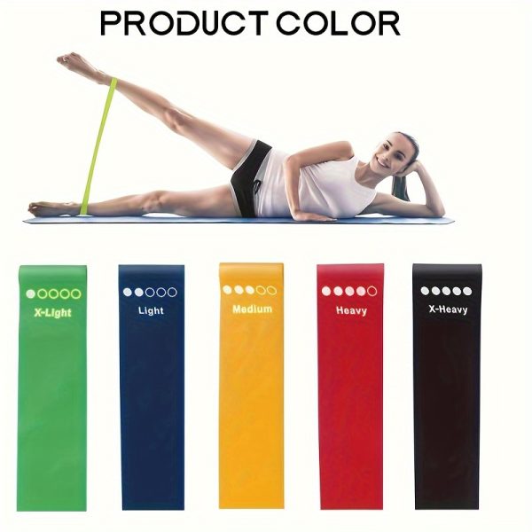 5pcs Resistance Bands, Exercise Bands, Workout Bands for Whole-Body Fitness, Booty, Leg, Arm, Stretching, Home Gym, Fitness, Yoga & Pilates - Image 2