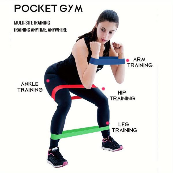 5pcs Resistance Bands, Exercise Bands, Workout Bands for Whole-Body Fitness, Booty, Leg, Arm, Stretching, Home Gym, Fitness, Yoga & Pilates - Image 6