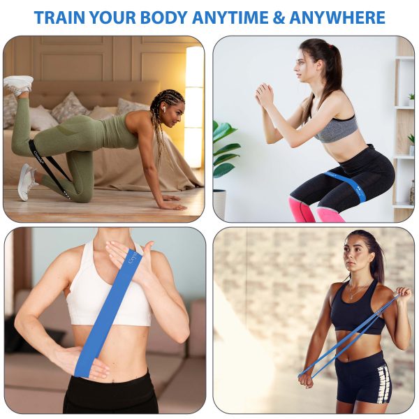 Resistance Bands, Set of 5 Skin-Friendly Resistance Fitness Exercise Loop Bands with 5 Different Strength Levels - Carrying Case Included - Ideal for Home, Gym, Yoga, Training - Image 5