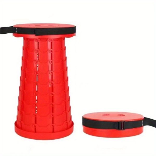 1pc Height Adjustable Portable Telescopic Folding Stool for Outdoor Travel, Hiking, Camping, and Fishing - Lightweight - Image 5