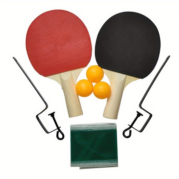 Foreign Trade Table Tennis Racket Set with Three Balls, Two Rackets, and One Net Stand - Image 3