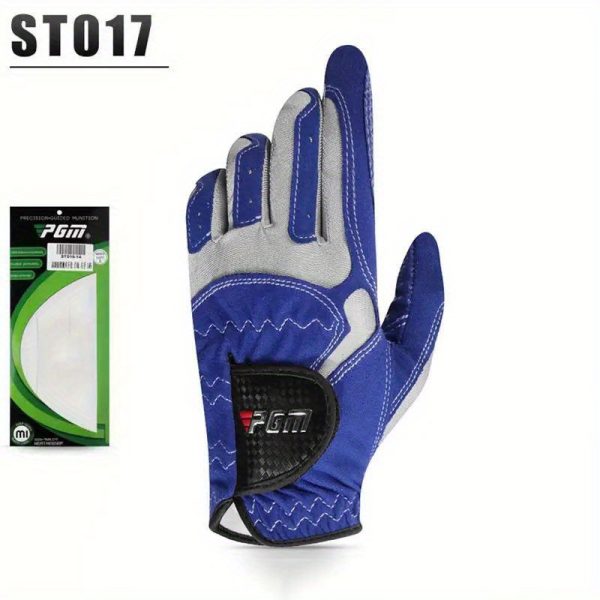 1pc PGM Men'S Left Hand Golf Glove, Anti-Slip Full-Finger Design, Soft Breathable Laica Fabric, Hook-and-Loop Closure, Spandex Non-Woven Fabric, Hand Wash - Comfortable Fit for Natural Movement - Image 9