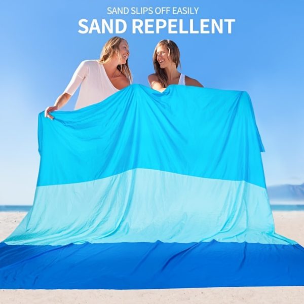 Extra Large Lightweight Beach Blanket | Outdoor Picnic Mat for 2-8 People, Ideal for Traveling, Camping, and Hiking - Summer Polyester Fabric - Image 8