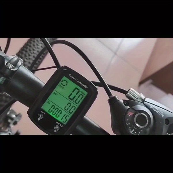 Wired Bike Computer, Bicycle Odometer with MPH And KM/H Options, Featuring a Touch Sensor Switch, Large Digital LCD Display, And Automatic Wake-Up Function - Image 9