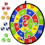 12 Sticky Balls/6 Sticky Balls Dartboard Set Indoor Outdoor Toys Parent- Interactive Birthday Gift Party Game Supplies - Image 6