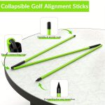 HUAEN Golf Alignment Stick, 2 Set Golf Alignment Rods, 48" Collapsible Alignment Stick Golf Training Aid For Aiming, Putting, Posture Corrector, Golf Practice Sticks With Clear Tube Case - Image 3