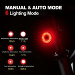 Intelligent bicycle taillights, ultra bright bicycle brake lights, ultra sensitive automatic switch bicycle taillights, USB charging daytime/nighttime riding red safety warning taillights