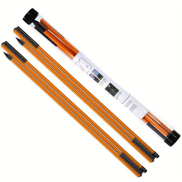 HUAEN Golf Alignment Stick, 2 Set Golf Alignment Rods, 48" Collapsible Alignment Stick Golf Training Aid For Aiming, Putting, Posture Corrector, Golf Practice Sticks With Clear Tube Case - Image 6