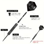 Cyeelife 3 Darts with Black Tail Fins, 24G Iron Dart Tubes, Hard Tip Darts - Image 2