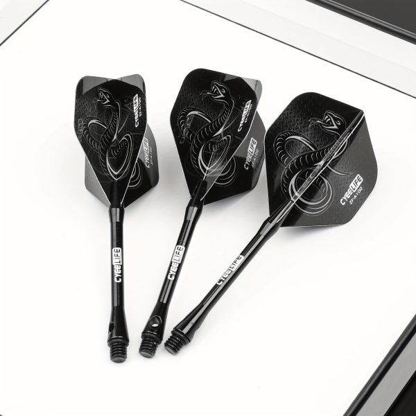 Cyeelife 3 Darts with Black Tail Fins, 24G Iron Dart Tubes, Hard Tip Darts - Image 9