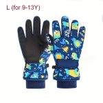 1 Pair of Winter Ski Gloves, Boys Warm Gloves Plus Velvet Warm Snow Play Girls Winter, Suitable for Children 4-13 Years Old - Image 20
