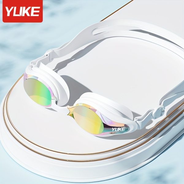 YUKE High-Definition Swimming Goggles, Waterproof Anti-Fog PC Material, Universal Fit for Adults, Unisex Design for Men and Women - Image 3