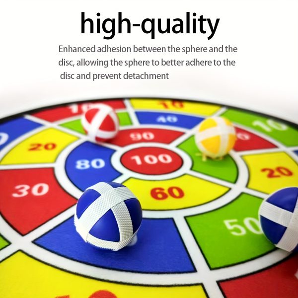 12 Sticky Balls/6 Sticky Balls Dartboard Set Indoor Outdoor Toys Parent- Interactive Birthday Gift Party Game Supplies - Image 4