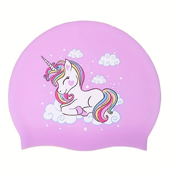 Silicone Waterproof Swimming Cap, Cute Cartoon Swimming Cap, Suitable for Long Hair, Girls And Boys, Kids Swimming Cap - Image 11