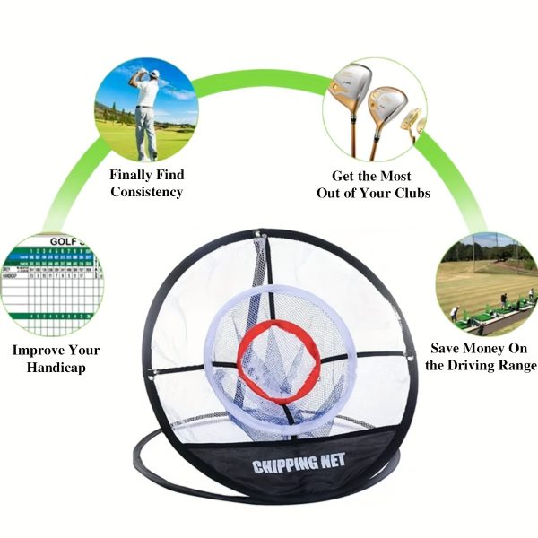 Pop Up Golf Chipping Net, Portable Folding Golf Training Net, Golf Target Chipping Net, Fixed Tools For Indoor/Outdoor Swing - Perfect For Practice And Game Improvement - Image 4