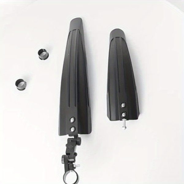 Set of Mountain Bike Fenders - Black Plastic, Compatible with Any Bicycle, Comes with 2 Fenders, Mounting Brackets, And Screws - Image 11