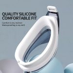 [Anti-Fog | Waterproof] Professional HD Anti-Fog Waterproof 1 Pair Swimming Goggles | Comfortable, Replaceable Nose Bridge, White Frame with Clear Vision | Ideal for Men & Women Swimming - Image 10