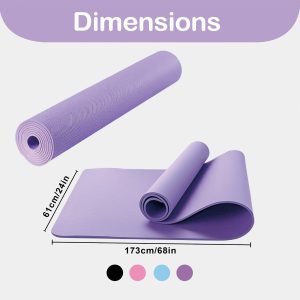 1 High-Density EVA Yoga Mat | Durable Professional Mat for Men and Women, Home Exercise, Non-Slip 3mm Pilates Mat with Shock Absorption and Portability, Essential for Yoga, Stretching, Home Gym, Core Workouts, and Floor Training