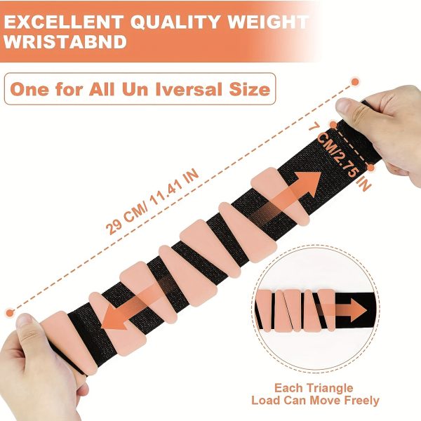 Adjustable Weighted Bracelet with Weights - Hook & Loop Closure for Yoga, Weighted Training, Balance Exercises Suitable for, Strength Training, Washable & (Multi-Color Options) - Image 2