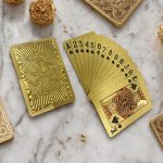 1 Set Matte Golden Dragon PVC Playing Cards - Durable Hardened Deck for Valentine'S Day, Thanksgiving, Christmas, Halloween & New Year Celebrations - Elegant Design with Intricate Patterns, Perfect for Parties & Gatherings, Festive Game Night, Sophisticated Style, Highquality Print, Best for Christmas, Perfect for Thanksgiving