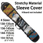Snowboard Cover | Flexible Knit Material with 4-Way Stretch | Edge Shield And Base Protector | Lightweight And Portable for Travel | Compatible with Most Snowboards - Image 5