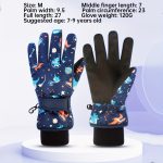 Ski Gloves, Christmas And New Year Gifts, Cute Printed Polar Lining Thickened Warm And Windproof Adjustable Wristband, Unisex Outdoor Gloves S/M/L Multicolor. - Image 23