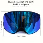 OTG Thickened and Adjustable Strap Ski Goggles with Magnetic Double Layer Lens Skiing Anti-fog Quick Change Lens Snowboard Goggles for Adults Men Women Outdoor Sports Ski Glasses Eyewear can choose extra replacement lens - Image 8