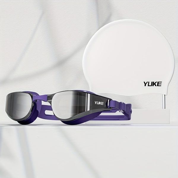1pc of Adult Electroplated Swimming Goggles with High-definition Anti-fog and Ultra-wide-angle Vision Design - Image 9