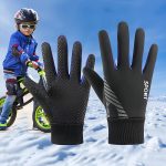 1pc Winter Snowy Youngsters' Gloves - Warm Fleece-Lined, Thickened Design for Boys & Girls, Five-Finger Use with Ribbed Cuff & Cut-Out Handles, Perfect for Skiing, Cycling & Outdoor Play (Mixed Colors), Youngsters Winter Gloves, Sleek Youngsters'S Gear - Image 4