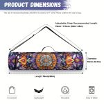 Boho Mandala Flower 1pc Yoga Mat Storage Bag, Single Shoulder Fitness Mat Storage Bag for Women Outdoor Sports - Image 3