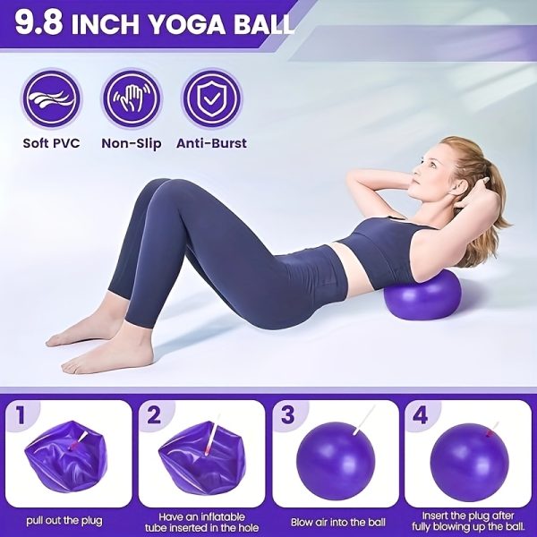 Set of 13 Purple Pilates And Yoga Tools | Professional Training Package | Enhances Core Strength And Flexibility | Home Workout Gear, Yoga Kits for Women, Pilates Equipment for Home Use. - Image 7