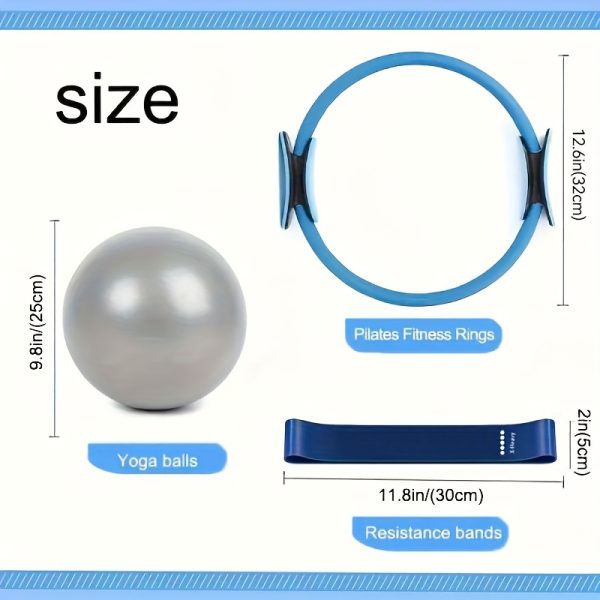 An 8pcs Premium Yoga And Pilates Set, Featuring a Non-Slip Exercise Ring for Flexibility And Strength Training, Ideal for Home Fitness Equipment And Body Shaping - Image 3