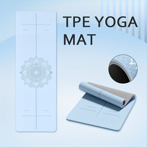 Non-Slip TPE Thick Yoga Mat with Alignment Markers, Large Size 182.88cm Long X 80.01cm Wide X 0.58cm Thick, Tear-Resistant Exercise And Fitness Mat for Yoga, Pilates, And Floor Training. - Image 13