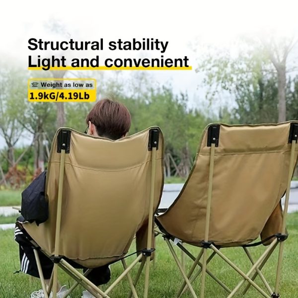 Three sided embrace high back moon chair outdoor folding chair camping ultra lightweight portable folding chair fishing chair sketching chair - Image 10