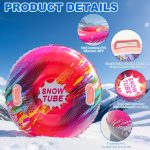 Heavy-Duty Colorful Fashion Snow Tubes/Inflatable Snowboards/Inflatable Snow Sleds, Foldable PVC Winter Water Slides, Suitable for Skiing/Snow Drifting/Winter Activities/Outdoor Family Leisure Activities, Winter Sports, Christmas/New Year Gifts. - Image 7