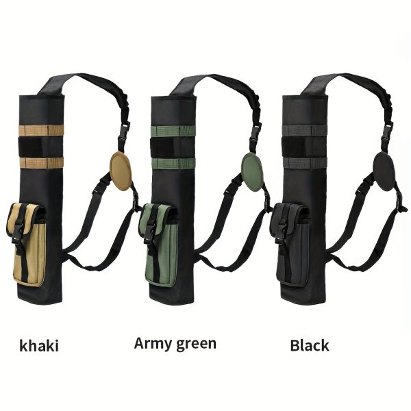 Pskook Archery Lightweight Back Arrow Quiver Dual Use Foldable Compact Hip Arrows Bag with Molle System Pocket Hanged for Target - Image 9