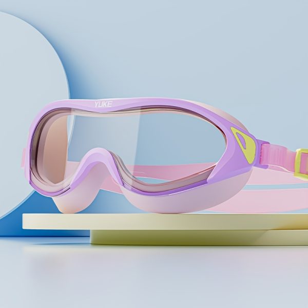 1pc Kids Swim Goggles, Anti-Fog High Definition Large Frame, Waterproof Silicone Seal, PC Material, Suitable for Ages 3-15, Ideal for Training And Leisure, Perfect for Festive Gifts - Purple - Image 3