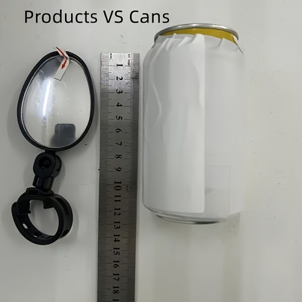 [360° Rotatable Bike Mirror Fit] Durable, Fit 360° Rotatable Bike Mirror - Oval Acrylic Convex Rear View, Shockproof Handlebar Mirror for Mountain & Road Bikes - Image 5