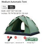 Portable automatic quick-open installation-free family camping tent outdoor hiking tent - Image 5