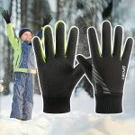 1pc Winter Snowy Youngsters' Gloves - Warm Fleece-Lined, Thickened Design for Boys & Girls, Five-Finger Use with Ribbed Cuff & Cut-Out Handles, Perfect for Skiing, Cycling & Outdoor Play (Mixed Colors), Youngsters Winter Gloves, Sleek Youngsters'S Gear - Image 2