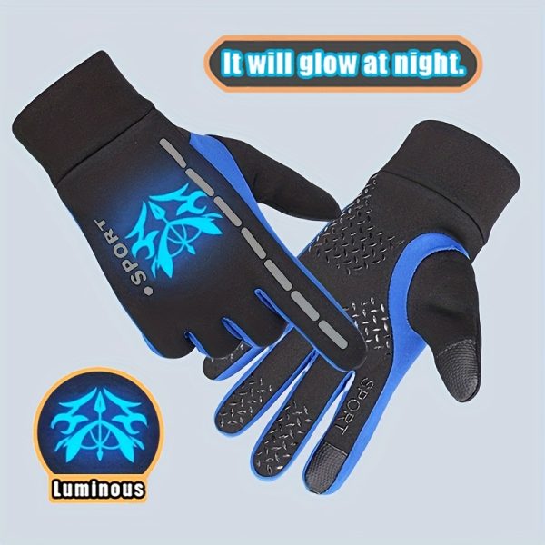 A Pair of Gloves Designed for Autumn And Winter, Featuring Separate Fingers for Skiing. These Glow-In-The-Dark Gloves Are Suitable for Both Boys And Girls, with Stylish Patterns That Shine at Night And a Plush Interior. Ideal for Everyday Wear And O - Image 9
