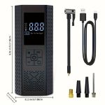 Portable Tire Inflator, 150PSI Air Compressor with Pressure Gauge & LED Light, 3X Fast One-Button Smart Cordless Pump for Cars, Motorcycles, Bikes, Balls, and More - Image 3