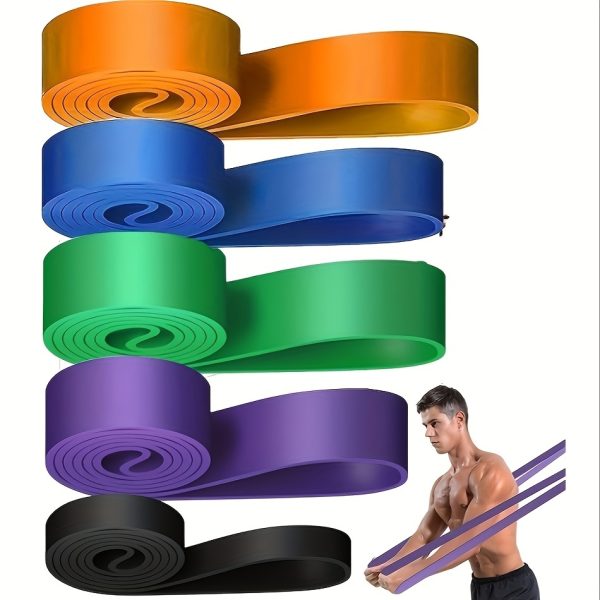 2.27-104.33 KG (Newtons/Units of Force) Heavy-Duty Resistance Band Suitable for Men & Women - Full-Body Workout Band for Strength Training, Stretching, Pull-Up Assistance, Portable Fitness Equipment, Muscle Toning - Image 3