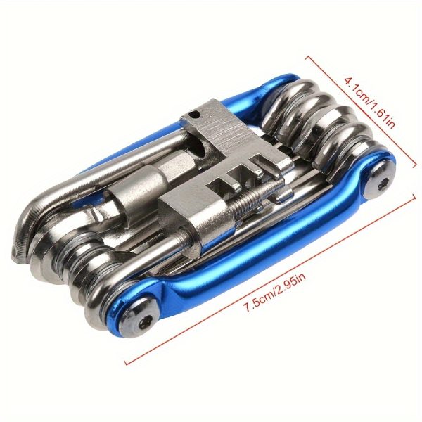 11-in-1 Multi-Function Bicycle Repair Kit, Mountain Bike Wrench, Screwdriver, Chain Hex Spoke, Bicycle Tools, Bike Repair Tool Set - Image 6