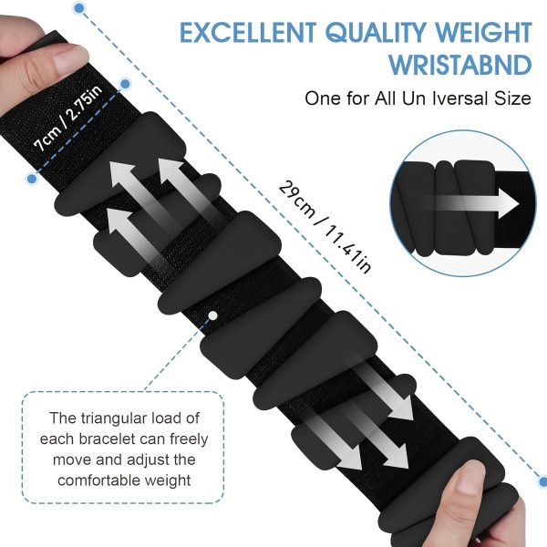 1 Pair of Weighted Wristbands, Total Weight 1 Lb / Approximately 225 Grams Each. Ideal for Muscle Building and Shaping, Essential for Running, Yoga, and Full-body Workouts. Unisex Design, Perfect as a Valentine's Day Gift. Enhances Training - Image 4
