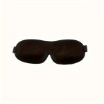 1pc Unisex Sleep Mask, 3D Light Blocking Eye Mask, Comfortable Polyester, Ideal for Supine and Side Sleepers, Solid Color, Black, Yoga Silicone Eye Pillow - Image 3