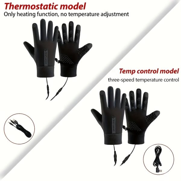 STNY Smart Heating Gloves USB-Powered with 3-Temperature Settings, Real-Time Heating, USB-Powered Hand Warmer for Skiing, Snowboarding, Commuting - Battery-Free Operation, Plug & Play (Compatible with Smartphones/Tablets/Laptops) - Image 8