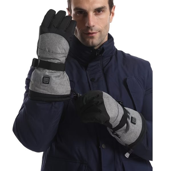 A Pair of Heated Gloves with Warmth on The Palms And Backs, Made of Oxford Cloth And Lined with Flannel, Equipped with Batteries, Essential for Winter. - Image 11