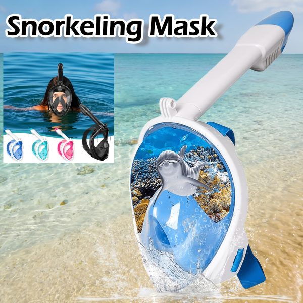 Full Face Snorkeling Mask with Panoramic View, Safe Breathing, Anti-Fog, Anti-Leakage And Camera Retention-Perfect for Adults And Swimmers Alike - Image 5
