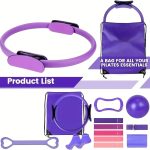 Set of 13 Purple Pilates And Yoga Tools | Professional Training Package | Enhances Core Strength And Flexibility | Home Workout Gear, Yoga Kits for Women, Pilates Equipment for Home Use. - Image 2